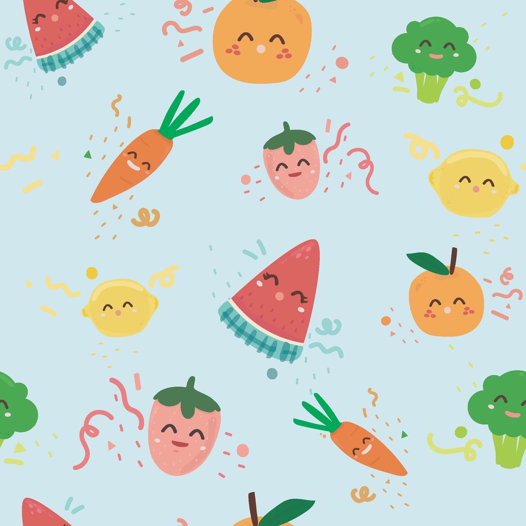 Fruits and Vegetables Bamboo Pyjamas Pattern
