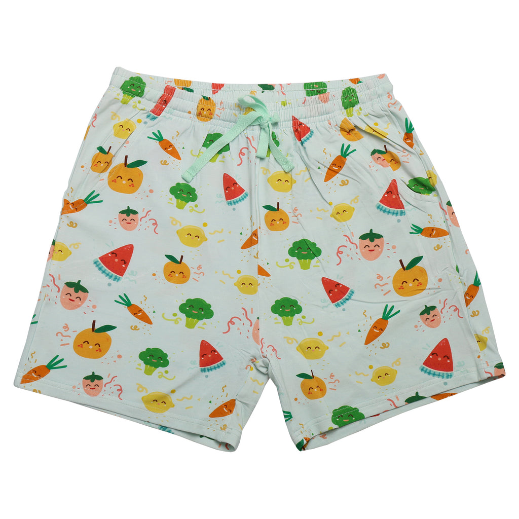 Fruit and veggie bamboo pyjamas for women