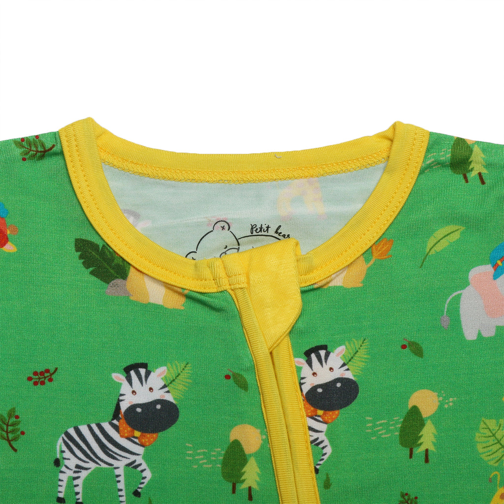 Animal print bamboo onesie for baby