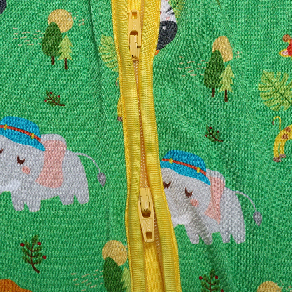 Animal print bamboo onesie for baby