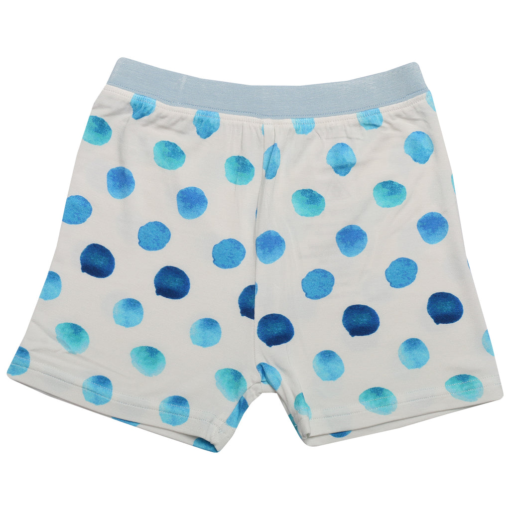 Blue polka dot bamboo pyjamas for children