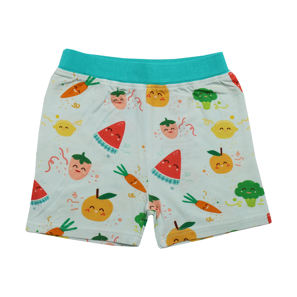 Fruit and veggie bamboo pyjamas for children