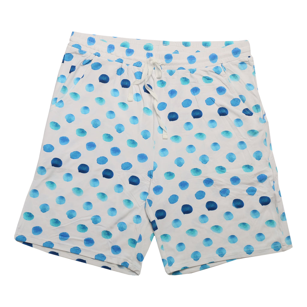 Blue polka dot print bamboo pyjamas for men