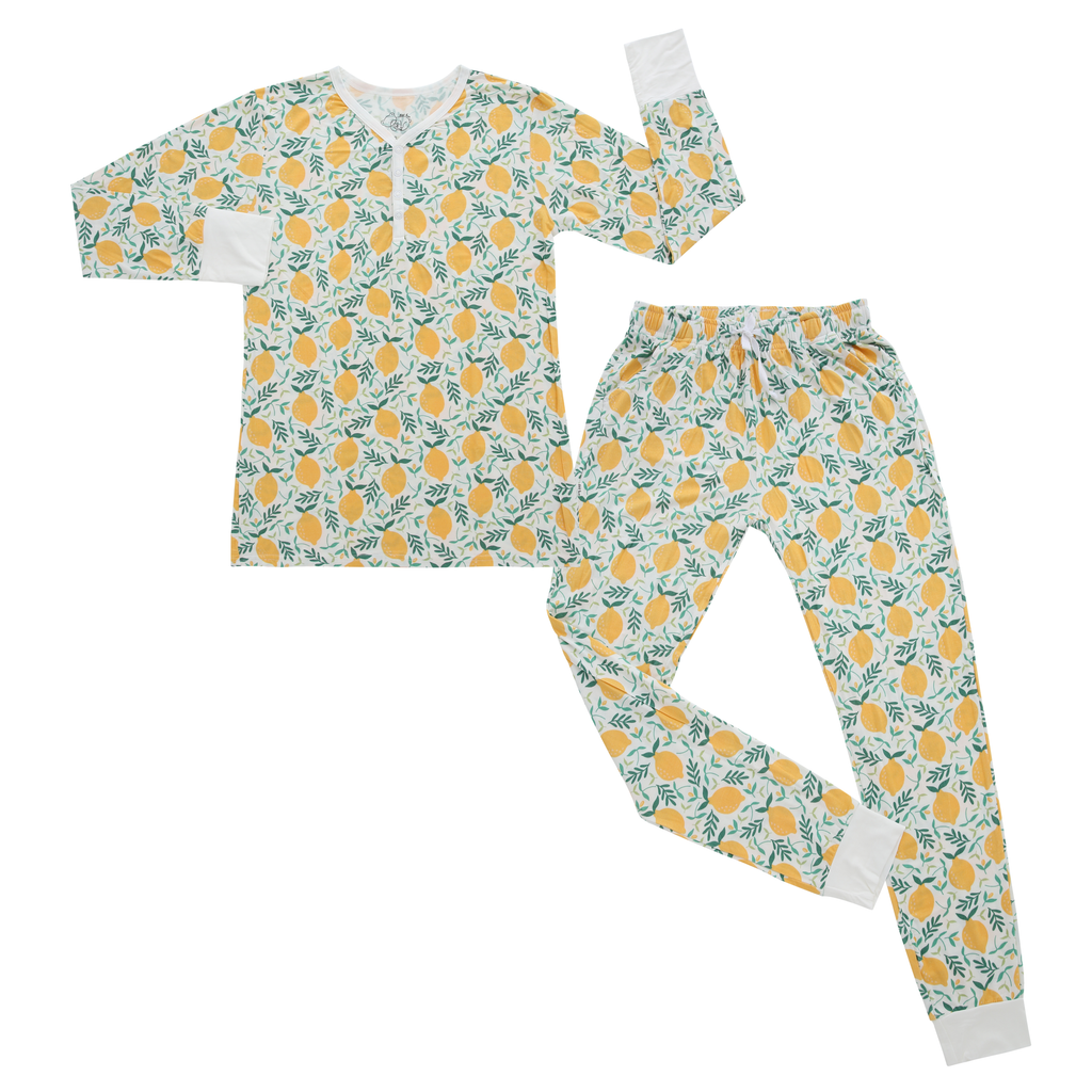 lemon bamboo pyjamas for adult