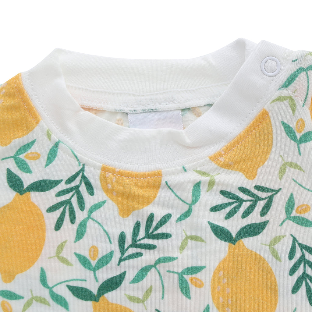 lemon bamboo pyjamas for children