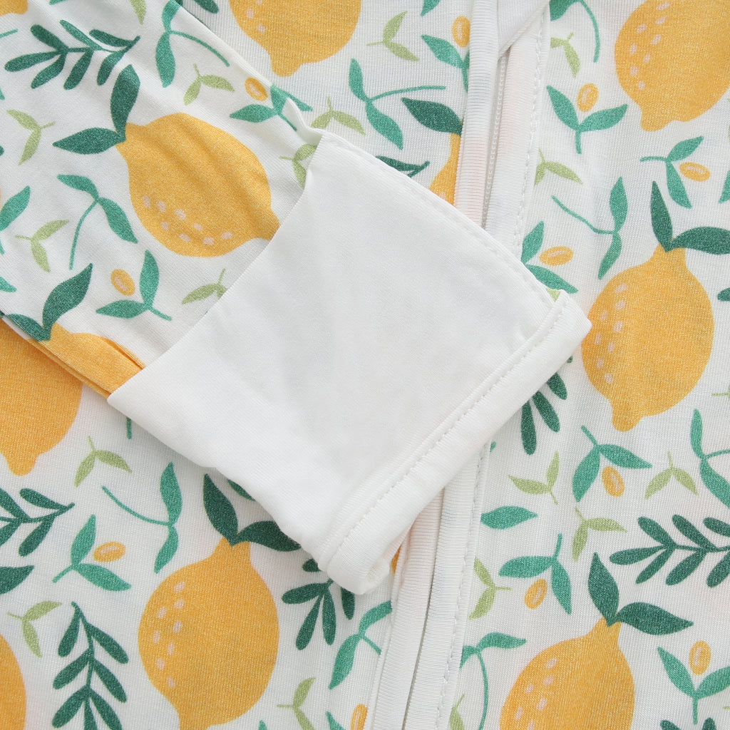 lemon bamboo onesie for baby