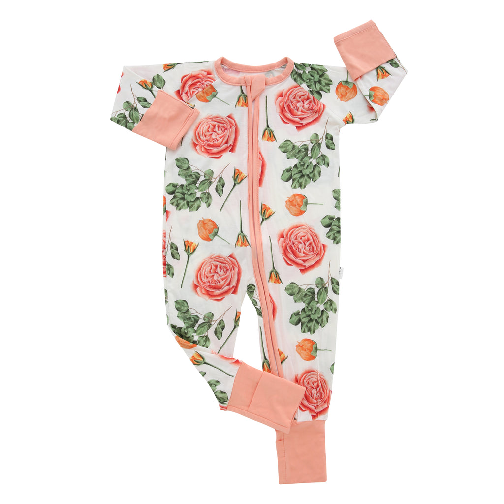 floral bamboo onesie for baby