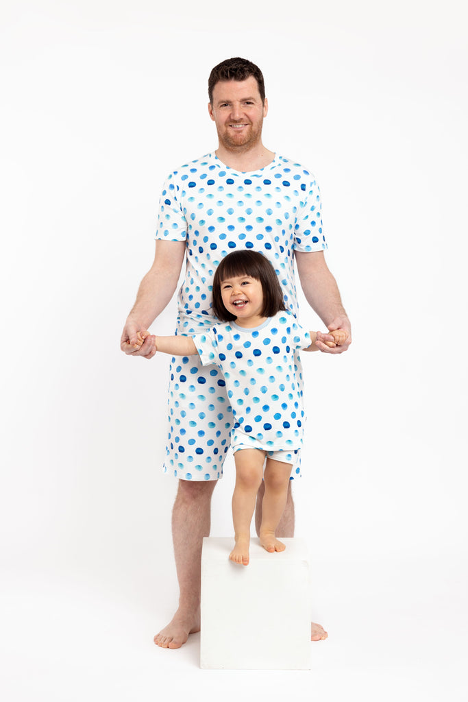Daddy and son matching pyjamas